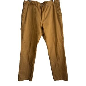 Duluth Men's Flex Ballroom Relaxed Fit Khakis 40x34 Tan Brown Pants Chinos